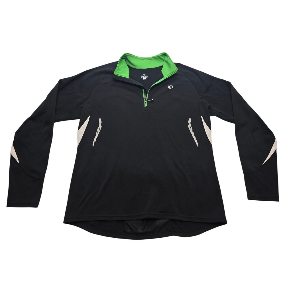 Pearl Izumi Select Cycling Jersey 1/4 Zip Reflective Gorpcore Black Green Men XL